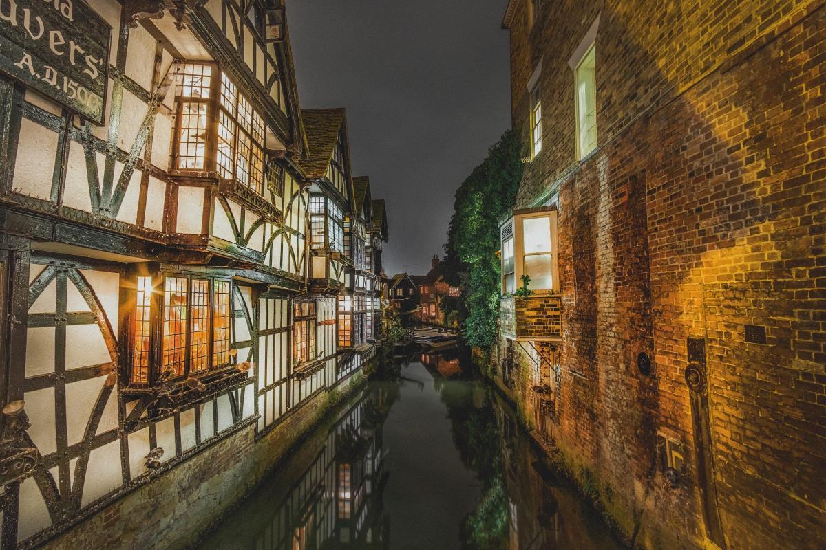 The River Stour at the Old Weavers in Canterbury